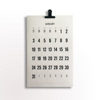 2027 Wall Calendar Block Type