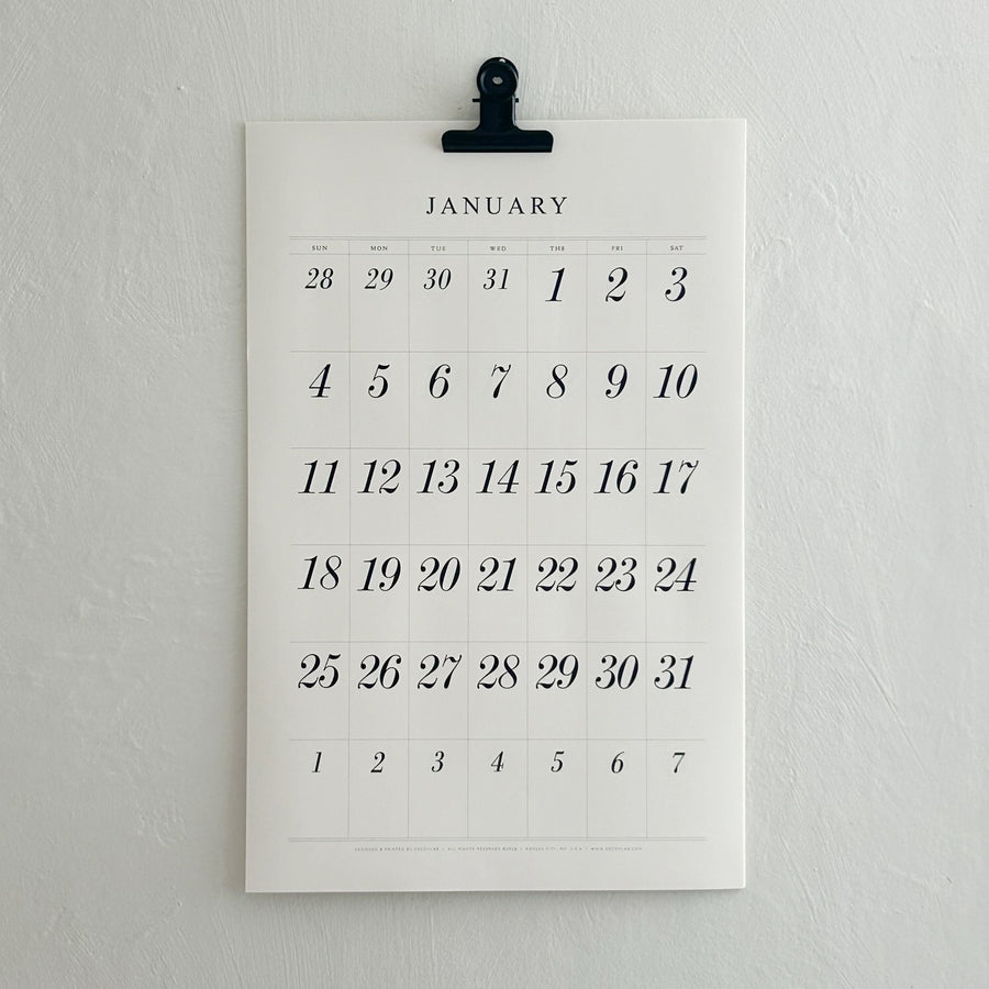 2026 Wall Calendar Classic
