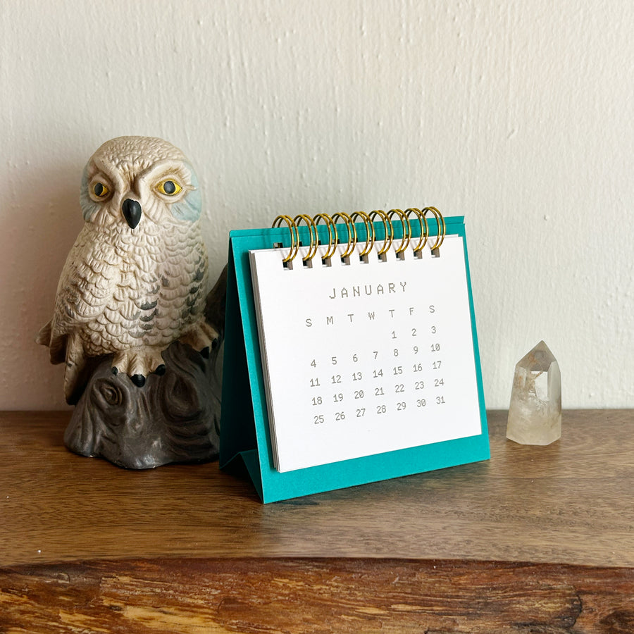 2026 Letterpress Desktop Calendar