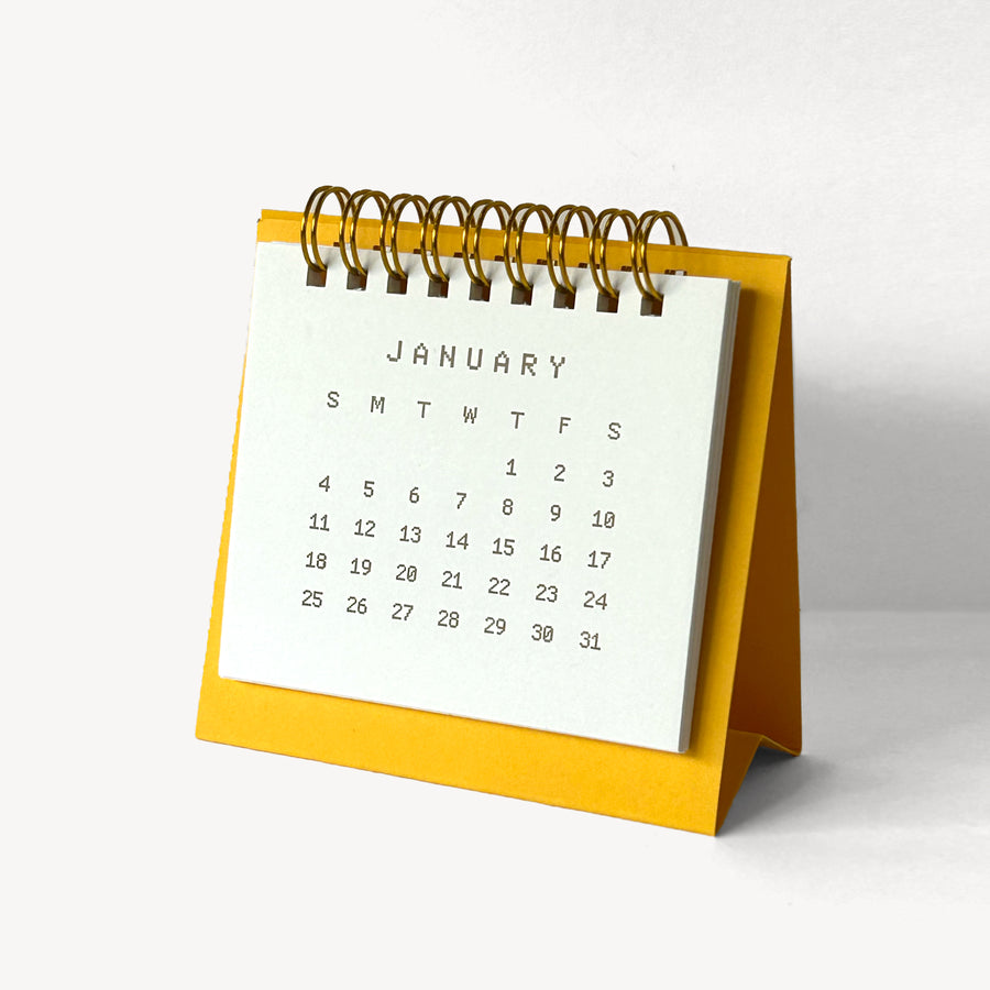 2026 Letterpress Desktop Calendar