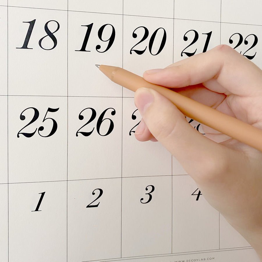 2023 -2024  Wall Calendar with Italic Numbers