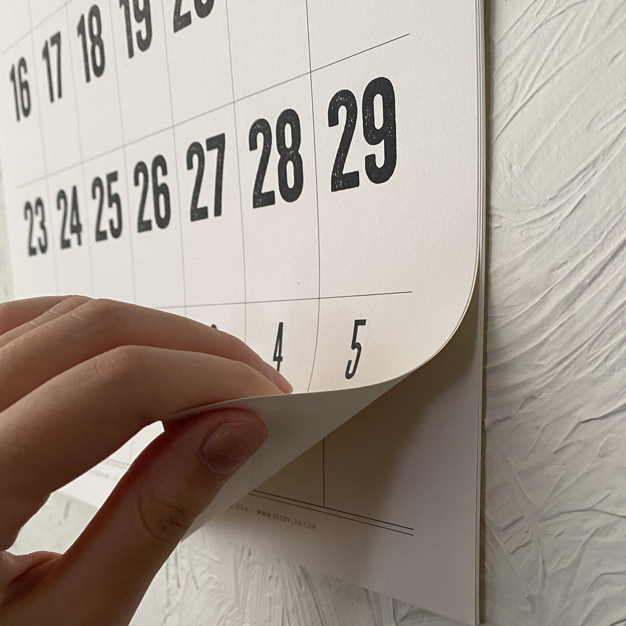 2024 Wall Calendar with Big Numbers