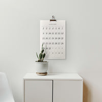 2023 -2024  Wall Calendar with Italic Numbers
