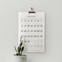 2024  Wall Calendar with Italic Numbers