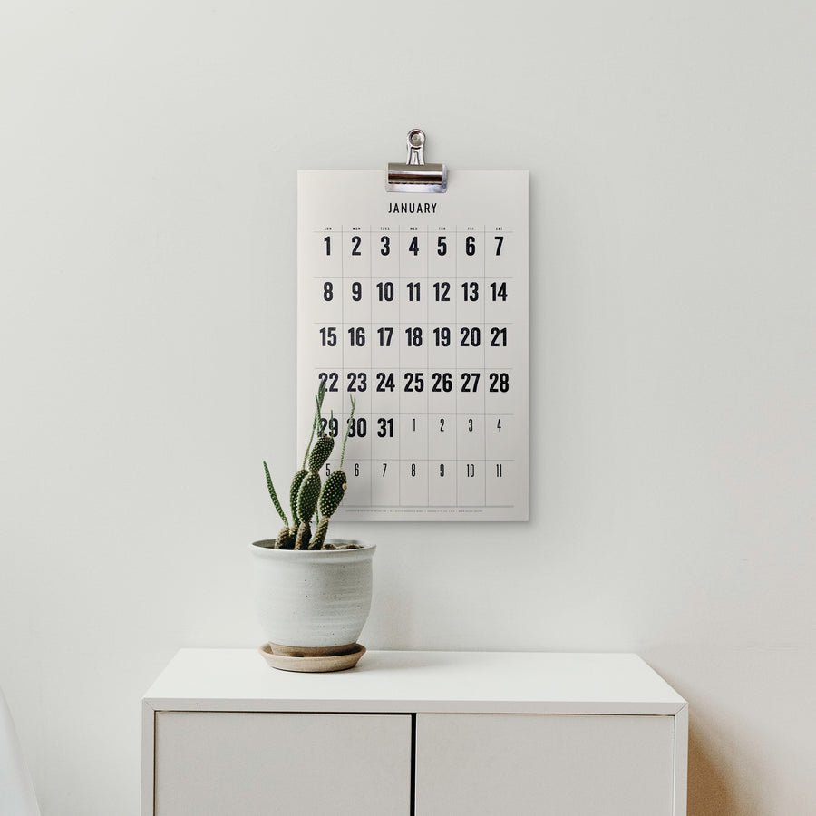 2024 Wall Calendar with Big Numbers