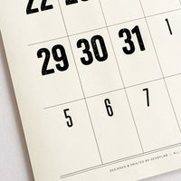 2024 Wall Calendar with Big Numbers