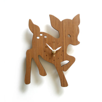 Bamboo Deer Wall Clock