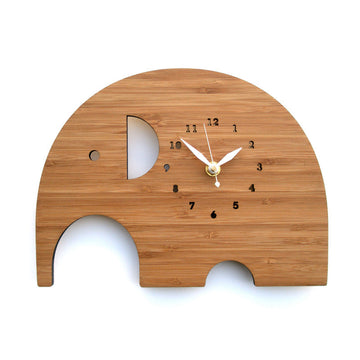 bamboo elephant clock large 