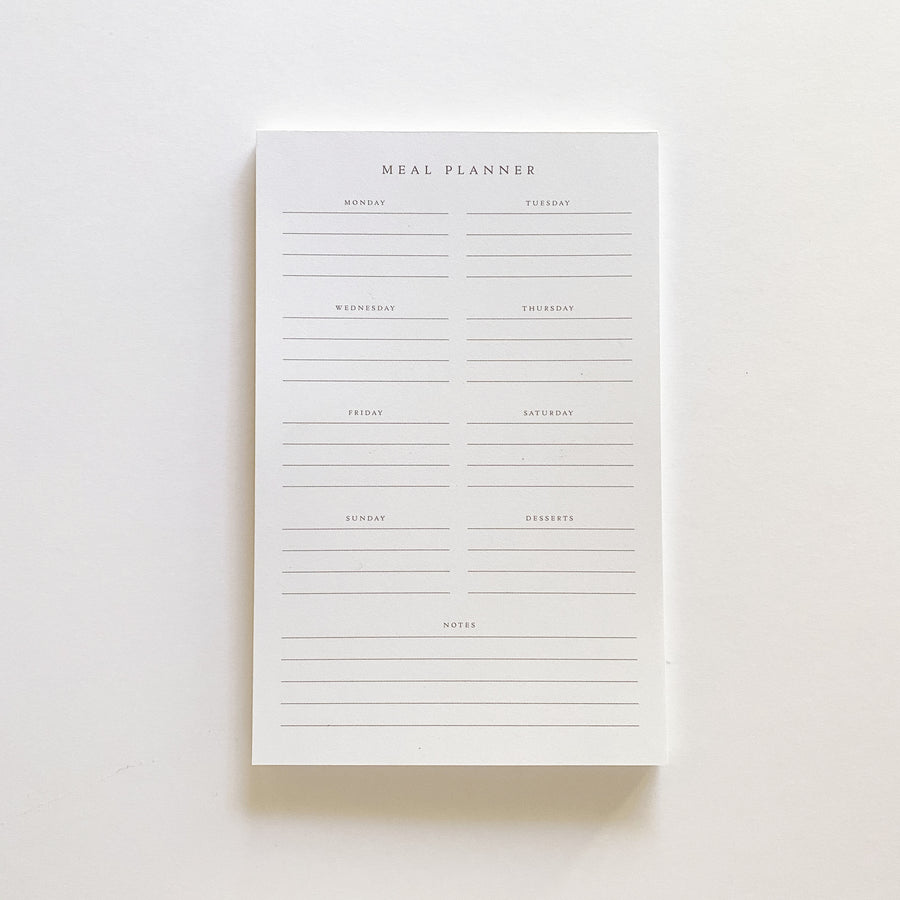 Meal Planner Note Pad
