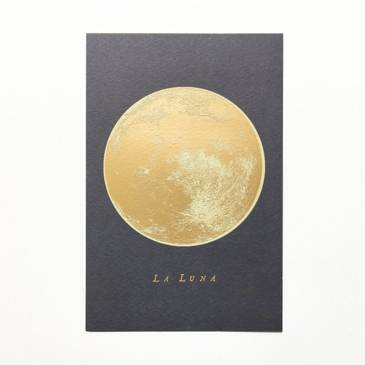 Full Moon Gold Foil Print