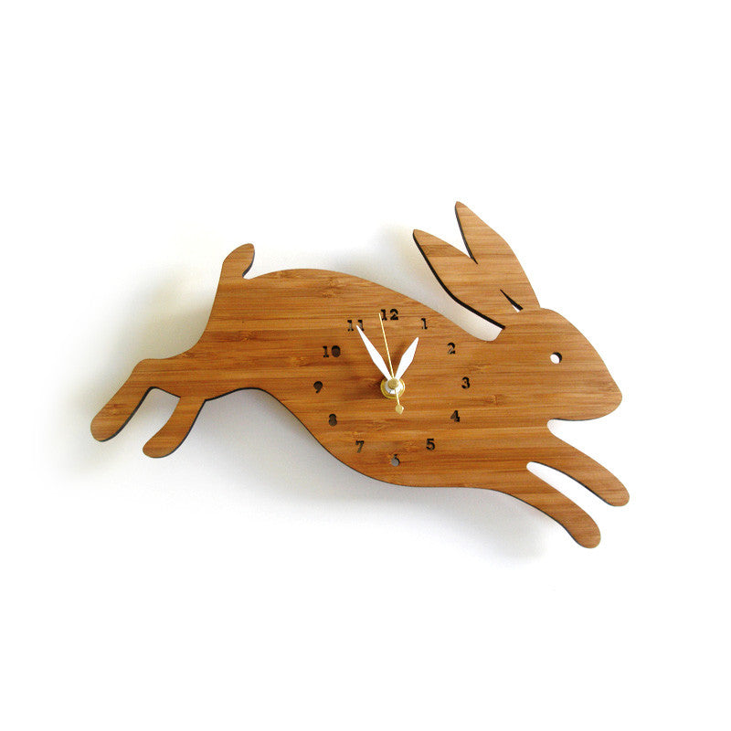 Leaping Rabbit Wall Clock