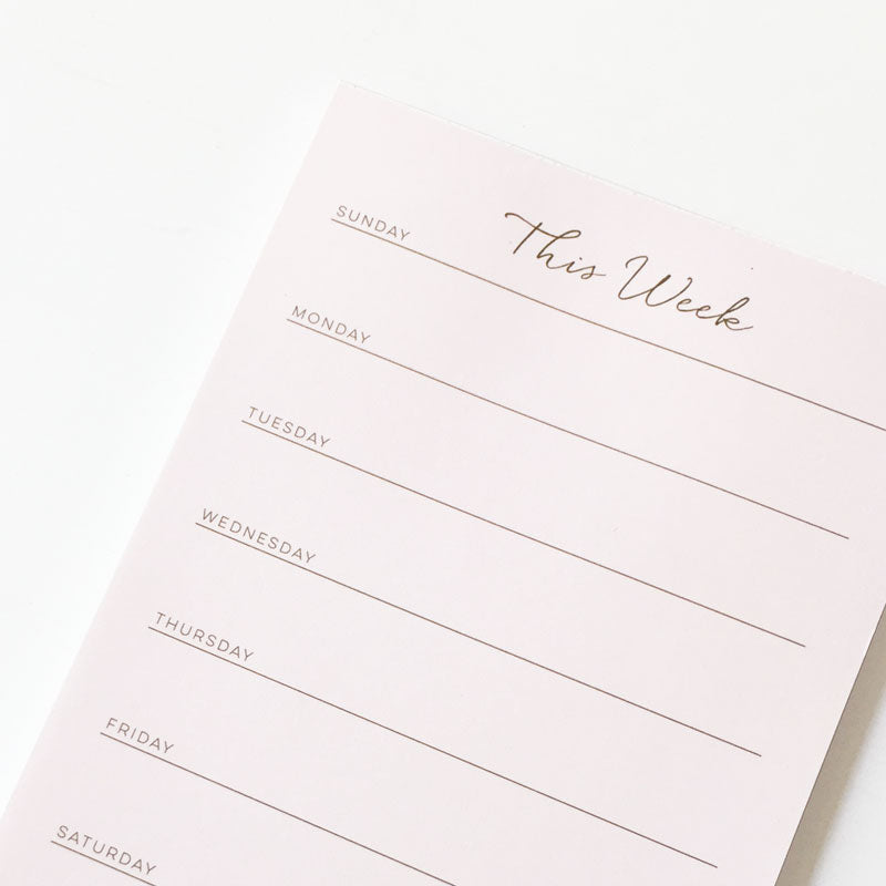 Weekly Planner Notepad Sheets of 50